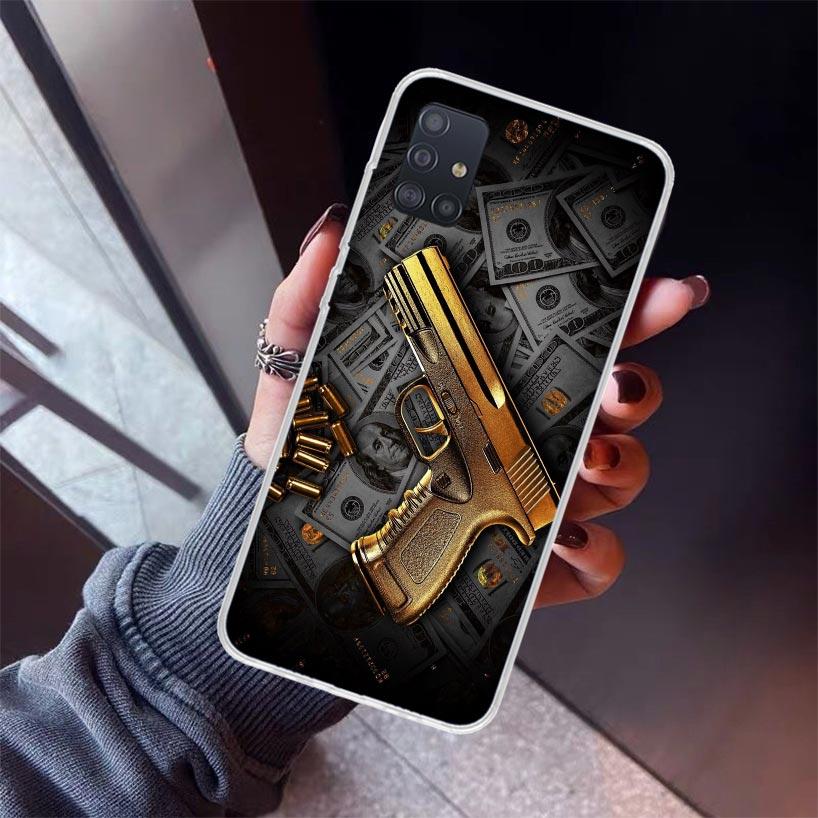 Custodia per Telefono AK47 Pistola Munizioni Per Samsung Galaxy A52 A51 A50S A32 A22 A12 A02S A72 A71 A31 A70 A30S Note 20 Ultra 10 Plus