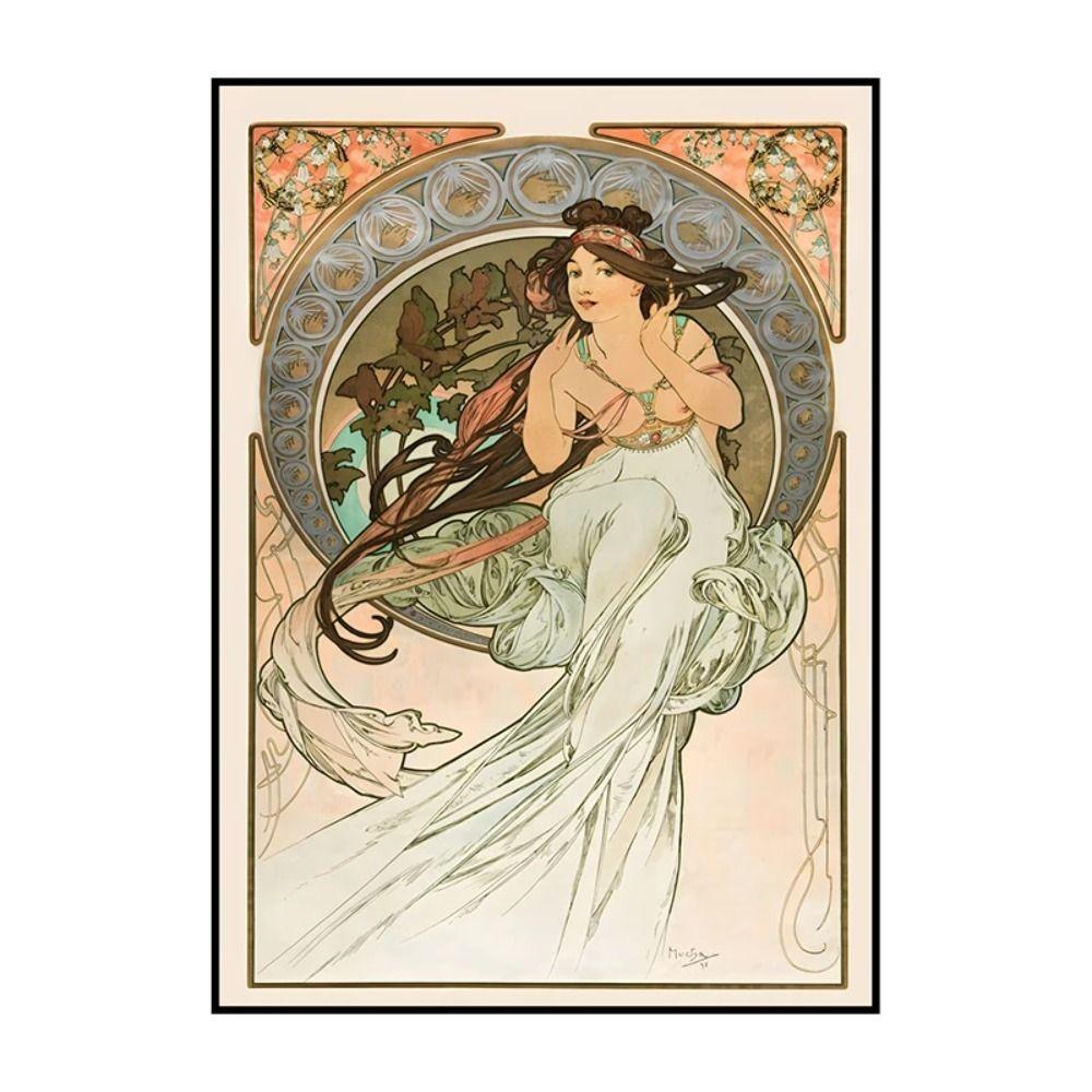 Vintage Art Nouveau Woman Tin Sign Retro Metal Panel Home Bar Cafe Decor