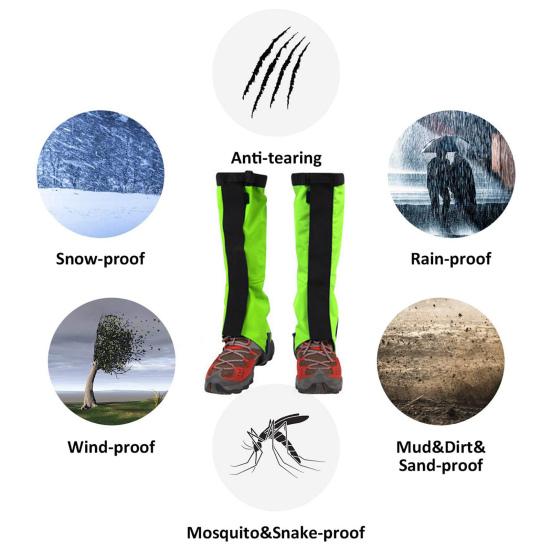 1 Par Utendørs Ben Gamasjer Justerbar Vanntett Menn Kvinner Vandring Klatring Snø Ski Jakt Snake Guard Snøstøvel Sko Gaiter Leg Protector Cover