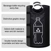 Foldable Oxford Plastic Bottle Recycling Bag Portable Beverage Bottle Collection Storage Basket Home Sorting Organizer