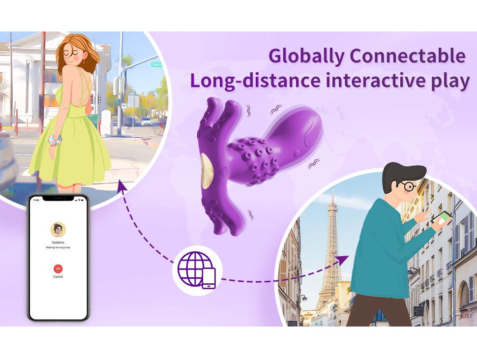 Huan Ai Wearable Remote-Control Vibrating Octopus Female Masturbator