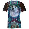 Men's 3D Printed T-Shirt Short Animal Wolf Print Sleeve O-Neck Pullover casual top