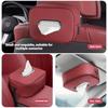 1pc PU Leather Car Tissue Box Holder, Multi-Functional Storage Organizer for Sun Visor, Seat Back, Armrest - Vehicle Accessory