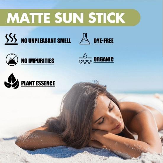 Yousheng 18G Beauty Matte Sun Stick Strong UV Protection Non-Greasy Summer Refreshing Non-sticky Sunscreen Stick