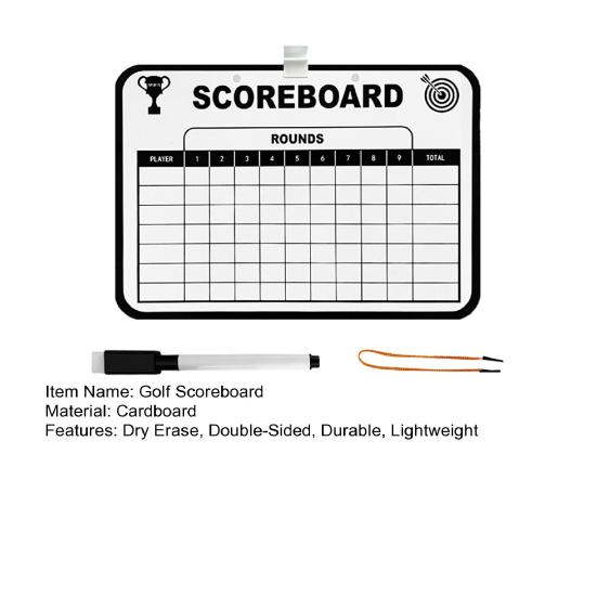 Golf Scorecard Board Erasable Dry Erase Whiteboard with 1 Pen Portable Golf Score Card Holder Accessories for Men Women Golfer