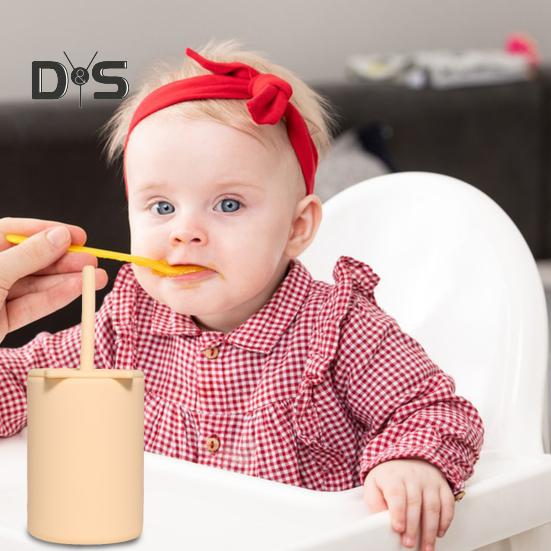 150ml Kinderbekers met Deksel En Rietjes Herbruikbare Lekkagevrije Bekers voor Kinderen Onbreekbare Siliconen Kinderbeker met Tuit voor Thuis School Keuken
