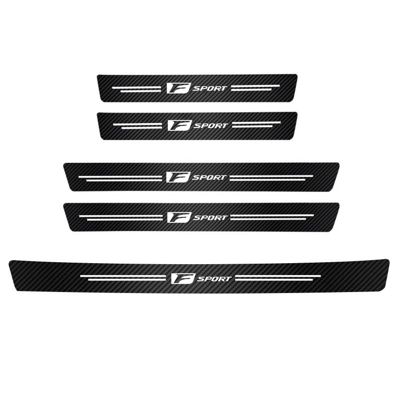Carbon Fibre Car Threshold Stickers For Lexus RX330 IS250 Ct200h IS350 RX350 LS430 Car Door Trunk Decorative Sticker Car StylingKZ1