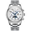 OLEVS Top Brand Sports Men Mechanical Wristwatch Moon Phase Waterproof Automatic Watch New Stainless Steel Watches Men 6667