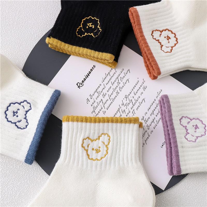 Womens Ankle Socks Bear Fun Novelty Pattern Soft Cotton Socks Low Cut Athletic Casual Cute Socks