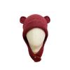 Cute Little Bear Ear Woolen Cap  Fashionable and Versatile Knitted Cap for Children in Autumn and Winter Warm and Ear Protecting Lei Feng Cap