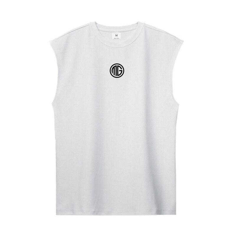 

Muscleguys Мужская майка для фитнеса, бодибилдинга, летние майки, обтягивающие топы, мужские спортивные жилеты для спортзала XXL белый