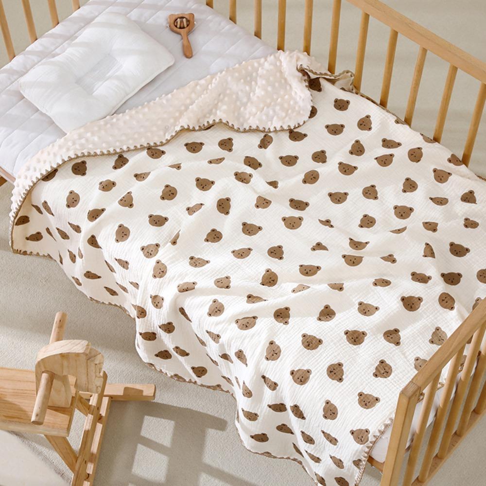 All-Season Baby Blanket Double Layer Nap Blanket Comfortable Minky Dot Blanket  Baby Crib