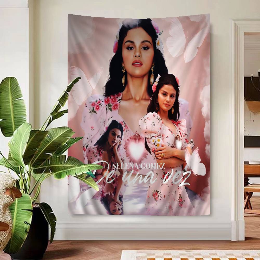 Cantante Selena Gomez Attrice Arazzi da Parete Hippie Arte Fantascienza Stanza Arredamento Casa Stanza Kawaii Decorazioni