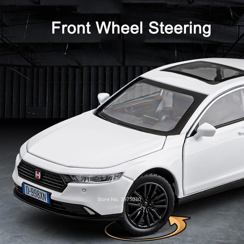 1:32 Honda Accord CIVIC TYPE-R Toys Cars Miniature Models Alloy Diecast Doors Opened Car Toy Sound Light Vehicles Children Gifts ahn256