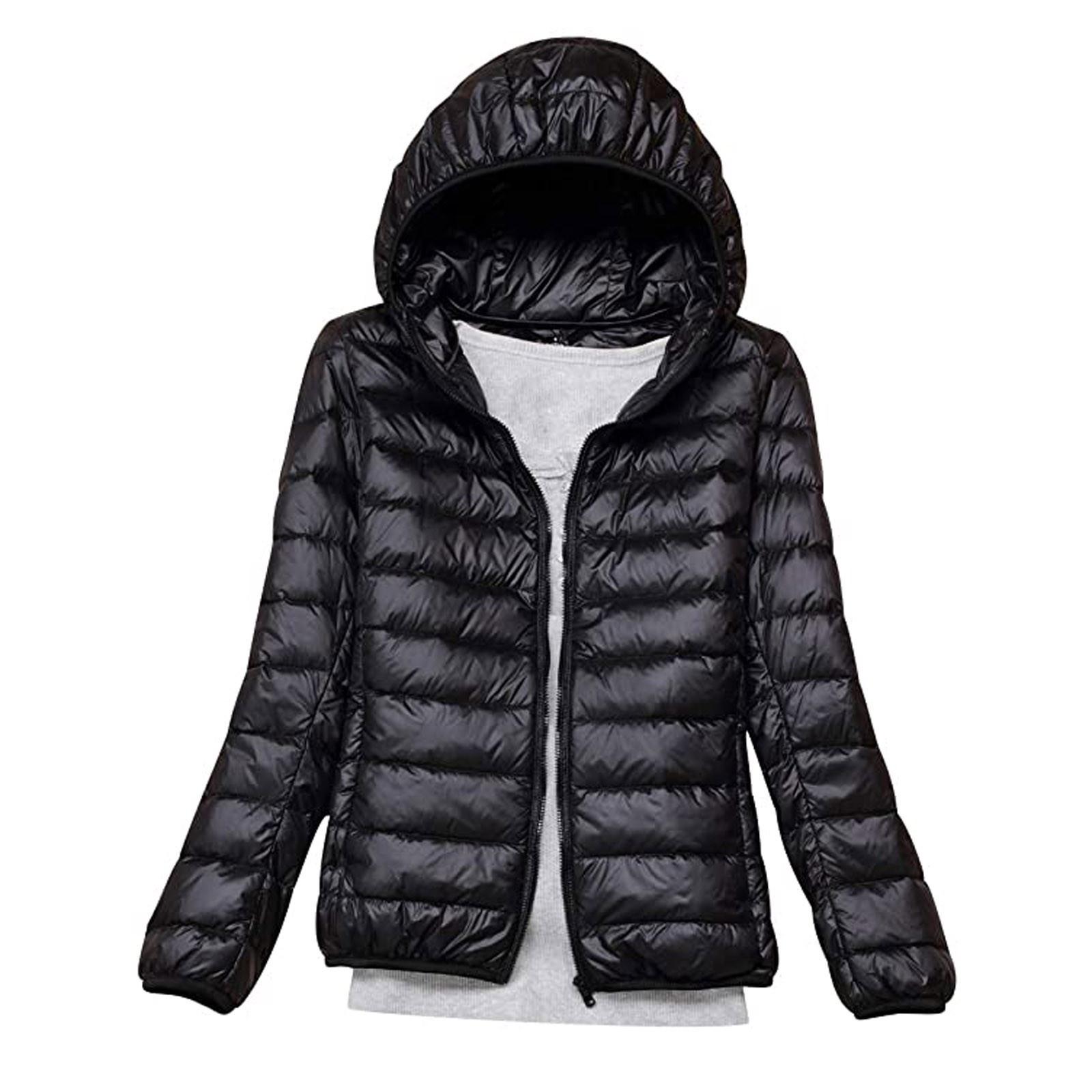 

Модный женский жилет, верхняя одежда, однотонные теплые топы с капюшоном и длинными рукавами M чёрный