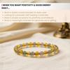Mehrwert Kombiniertes Grüner Aventurin & Citrin Armband Reiki Heilkristall Aura Chakra (6mm Perlengröße, Jutetasche)