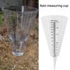 Conical Ground Insert Rain Gauge Transparent White Color Outdoor Gardening Tool