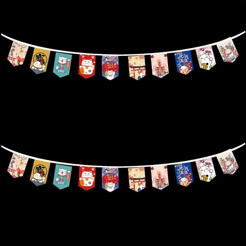 Hot Pot Sushi Japanese Hanging Flag Sashimi Ramen Cuisine Japan Bistro Decorative Banner Cultural Small Colored Flag Party