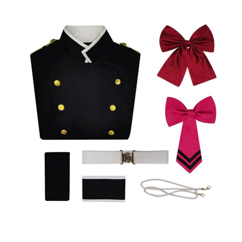 Cosplay di Seraph of the End Costume di Shinoa Hiragi, Uniforme della Moon Demon Company Abito da Palco Anime