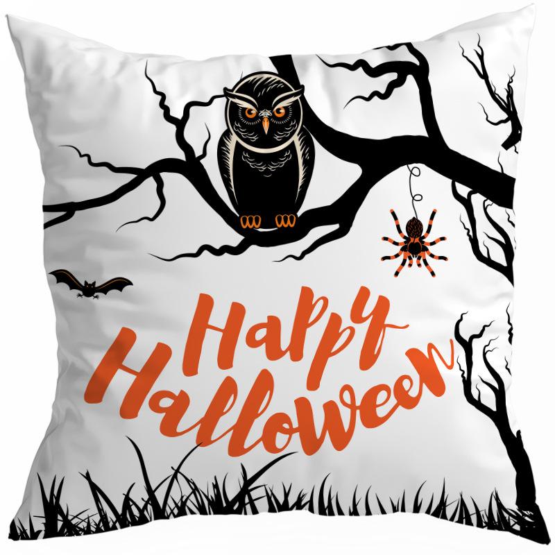 Halloween Horror Pumpkin Witch Moon Decorative Pattern Pillow Cover Bedroom, Living Room, Sofa, Cinema, Car Throw Pillow Cover