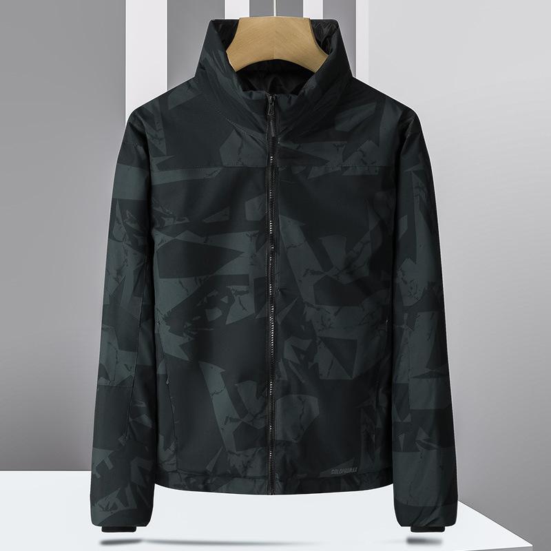 

Мужские куртки на осень и зиму, мужские куртки, теплые воротники-стойки, ветрозащитные и водонепроницаемые, однотонные камуфляжные повседневные куртки 6XL