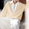 INCERUN Oversized Spring Men Deep V Neck Casual Long Sleeve Stitching Pullover T-shirts Tops