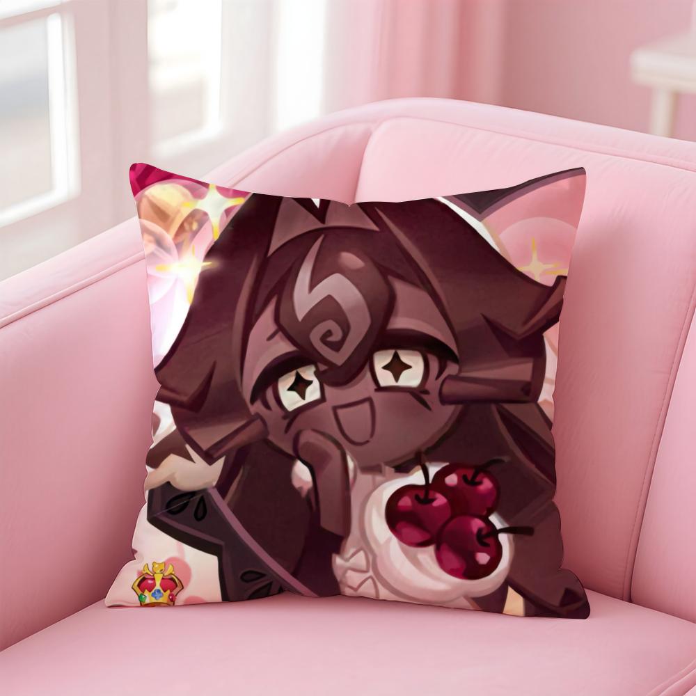 C-Cookie Run K-Kingdom Cushion Cover Home & Car Multi-Scene Pillow Cover - Reversible, Soft & Durable for Daily Use