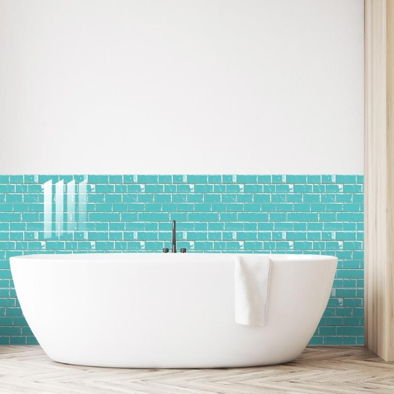 10pack Auto Adhesive 3D Brick Texture Wallpaper Waterproof PVC Decals For Backsplash And Feature Walls