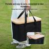 Mountain Guest Portable Camping Table & Storage Basket: Large Capacity Folding Box