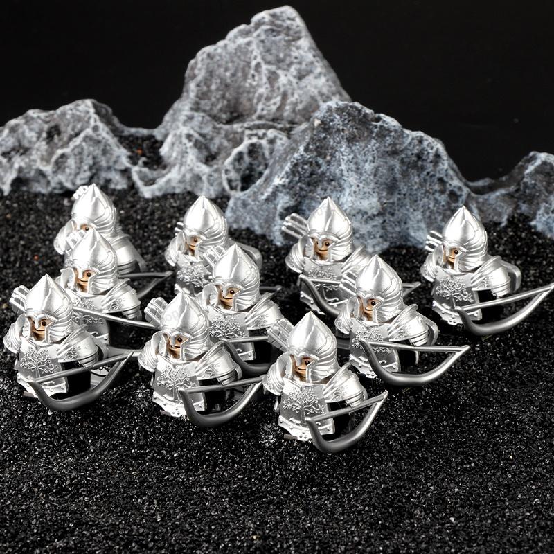 Blocs de Construction Soldats Croisés Militaires Médiévaux Château Chevaliers Hospitaliers Chevaliers Teutoniques Casque de Guerrier Briques Jouet DT8901