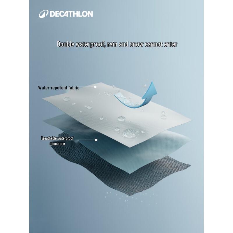 Decathlon Adult Windproof Waterproof Fleece-Lined Ski Gloves