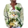 Women's Fashion Christmas Printed Long Sleeve Knitted Cardigan Button Down Jacket