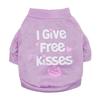 Summer Breathable Cotton Dog T-Shirts Lovely Pink With Funny Words Print Appropriate for Spring Autumn Available in XS XL Sizes
