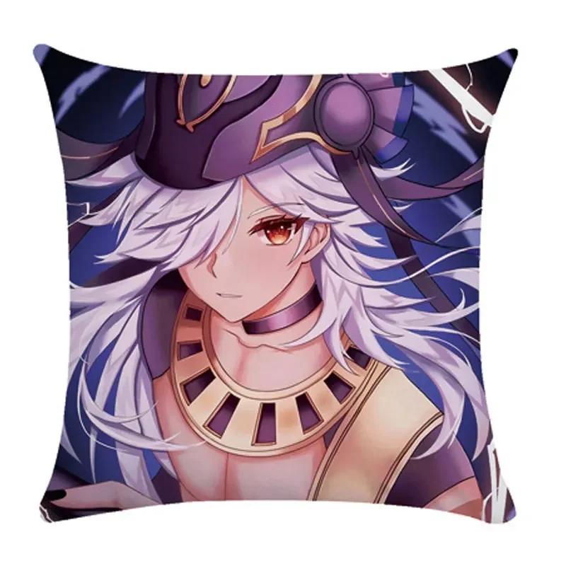 40/45/50cm Genshin Pillowcases Dormitory Sofa Bedside Cushion Cover Cartoon Anime Home Decor Throw Pillow Case