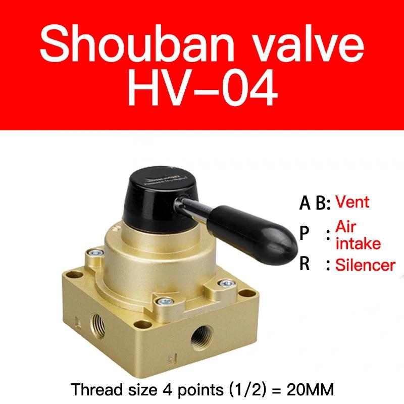 Pneumatic Three-Way Four-Way Hand-Operated Rotary Valve Hv-02/03 Manual Switch K34R6-8 8D 8L Hand-Operated Valve Reversing Val