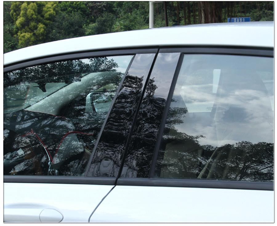 8 Pcs For 13-18 Nissan Altima Glossy Black B Pillar Posts Window Door Trim Cover