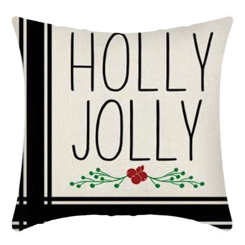 New Christmas Throw Pillow, Polyester Linen, Festive Dress Cushion, Bedroom Living Room Square Pillow, Cushion Pillow Case