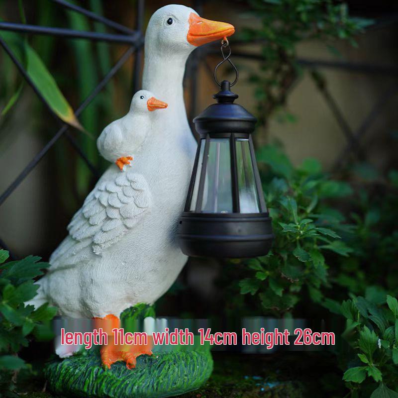 Juran Outdoor Garden White Duck Waterfall Ornament for Fish Pond Landscaping