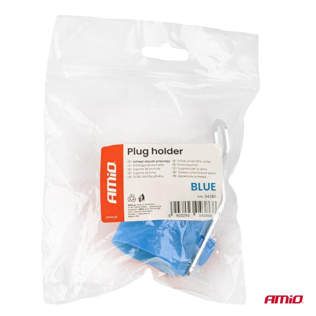 Trailer plug holder blue AMIO-04386