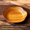 Song Style Bamboo Woven Small Snack Tray: Chinese Tea, Fruit Plate, Wedding Ornament