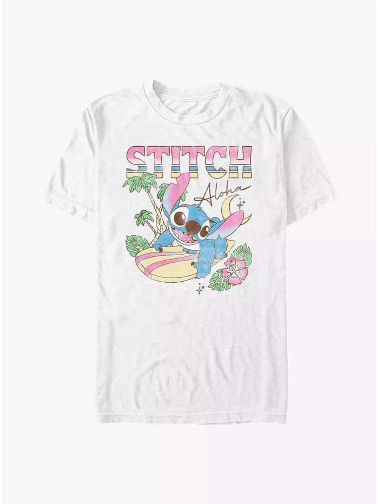 

New Fashion Star Baby Hawaiian Style Stitch Print High Quality Womens Short Sleeve Loose Casual TShirt S