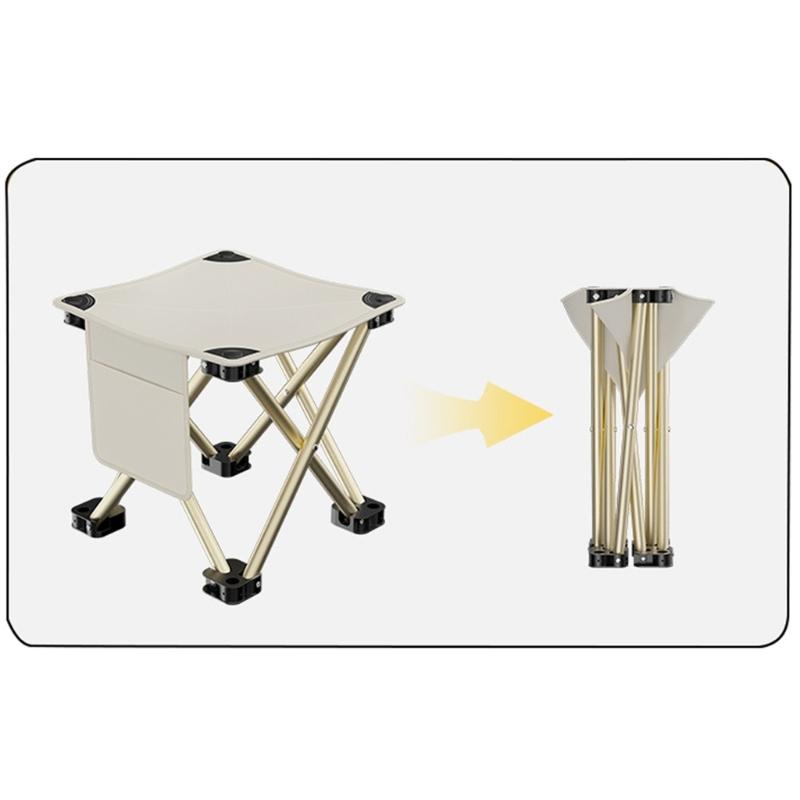 Camping Stool Chair Portable Folding Stool for Outdoor Gardening and Beach Hiking Fishing Foot Stool with Carry Bag