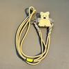 Cartoon Dog Rabbit Phone Crossbody Chain Stand Back Clip Holder Detachable Neck Strap Hanging Rope Adjustable
