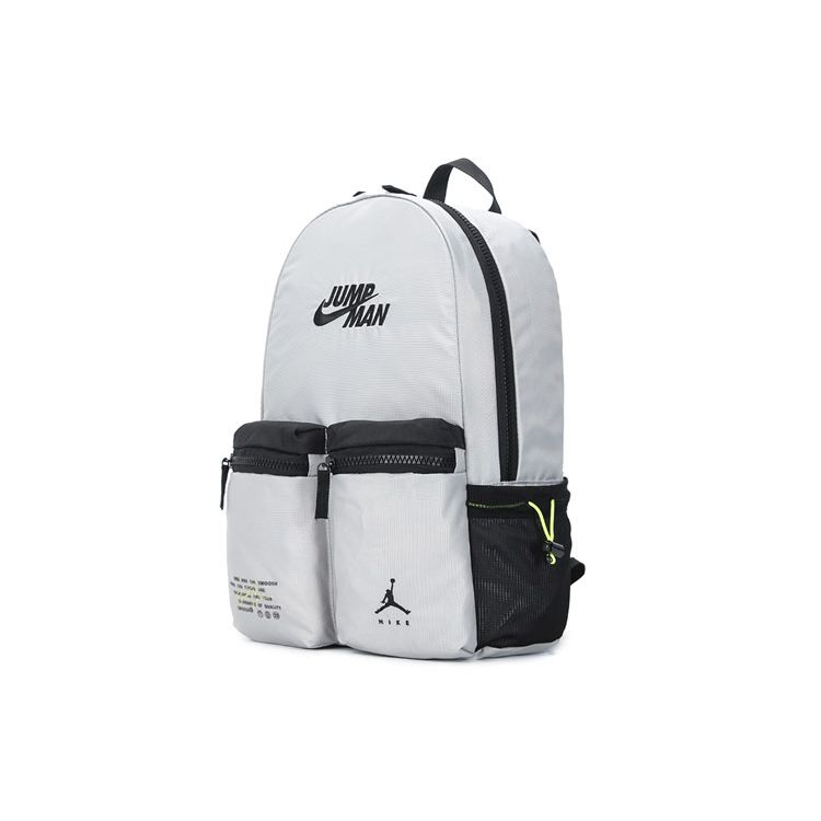 Jordan All Over Logo Casual College Style Polyester Backpack Unisex Backpack Mineral-Grey JD2223019GS-002 Ore Gray