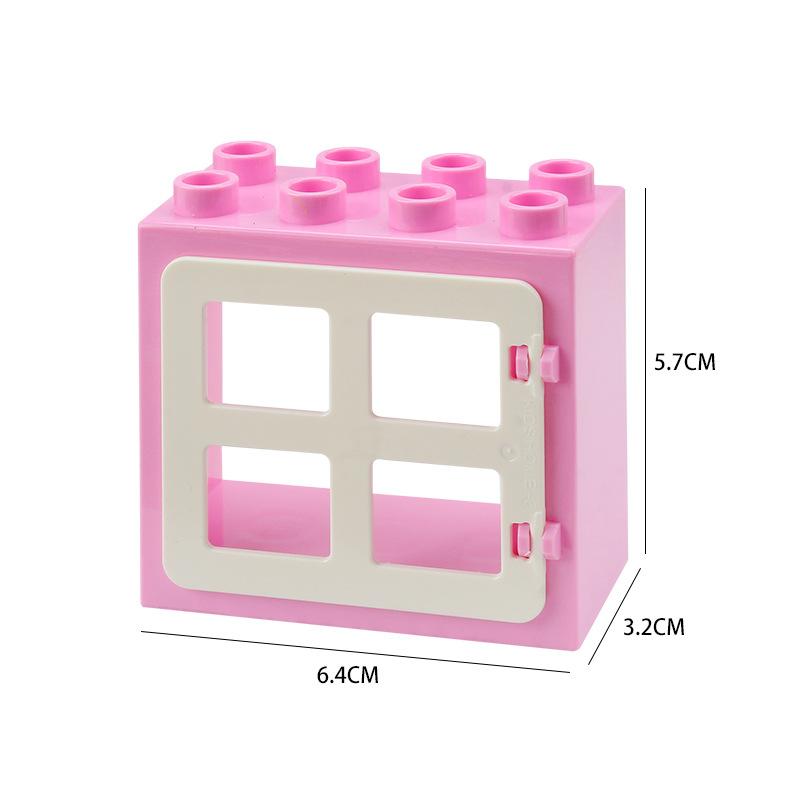 Big Size DIY Building Blocks Window Doors And Household Bulk Parts Model Compatible Large Bricks Toys Accessories Kids Toy Gifts