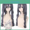 Black Butler Ciel Phantomhive Feest Cosplay Vrouwen Lang Grijsblauw Golvend Pruik Met Twee Stijlvolle Paardenstaarten
