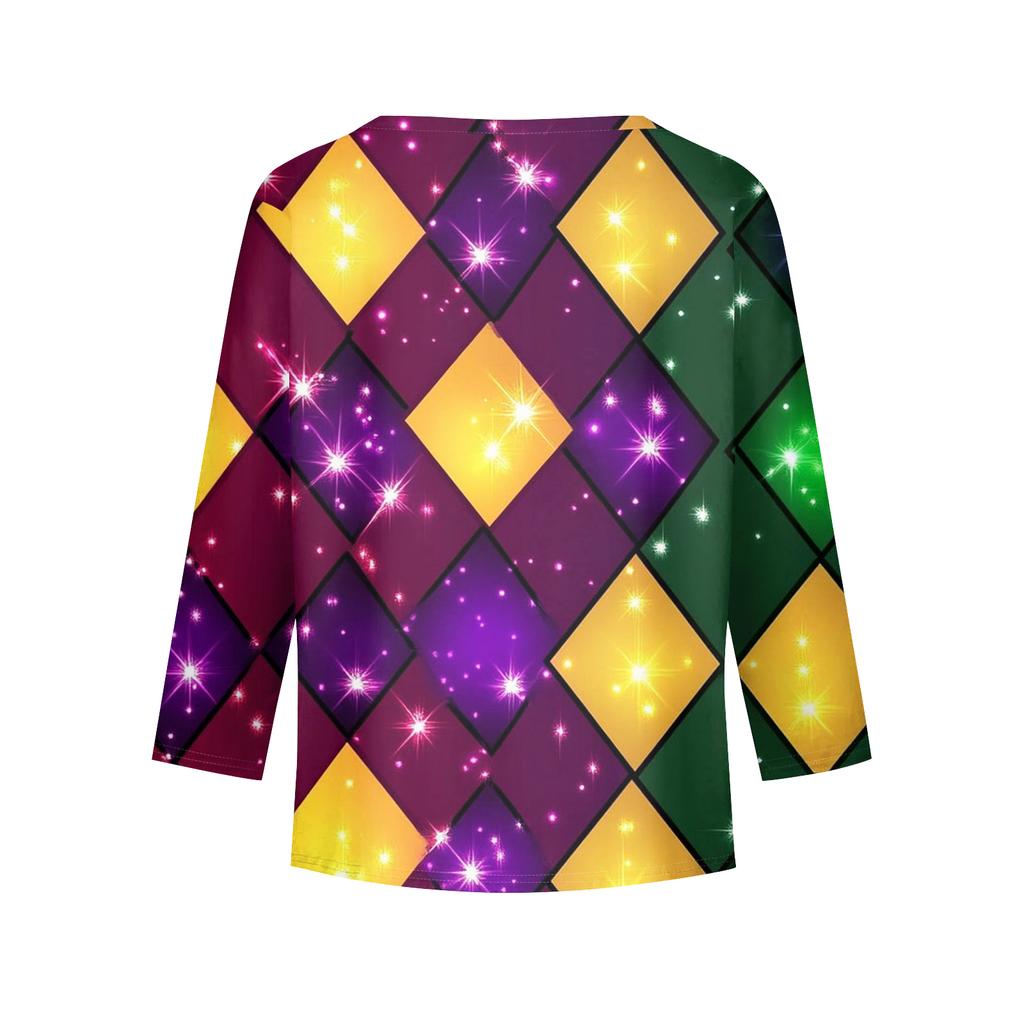 Dívčí trička s dlouhým rukávem Dětské podzimní topy Kulatý výstřih Potištěná základní trička