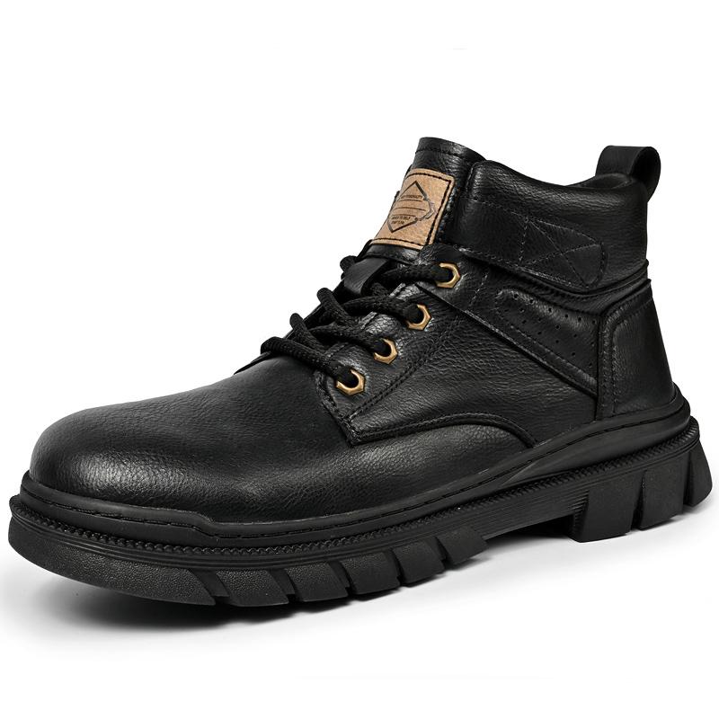 

Модные Классические Мужские Зимние Ботинки-Пустынки Британского Стиля, Мужские Повседневные Кожаные Ковбойские Ботинки, Деловая Формальная Обувь, Ботильоны на Шнуровке с Высоким Голенищем 44