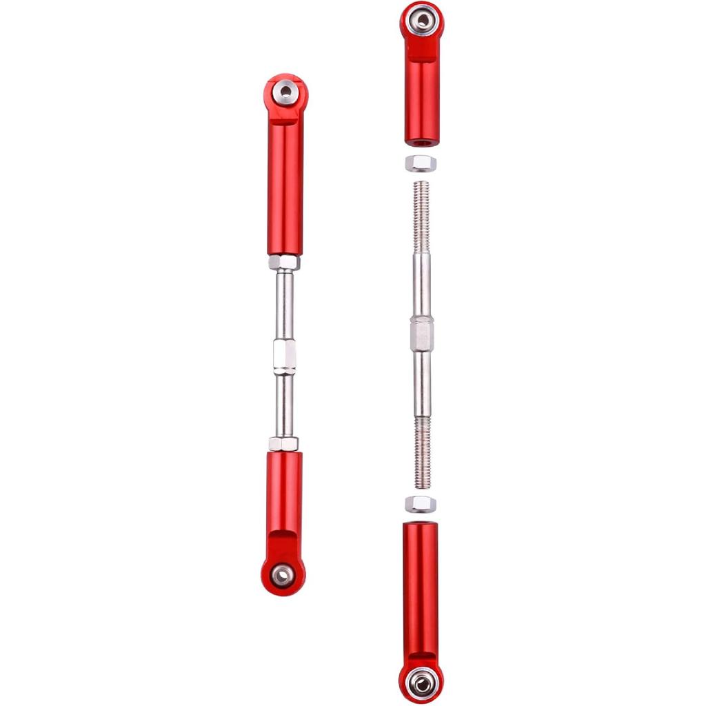 Aluminum Rear Suspension Links Kit Steering Linkage Turnbuckles and Camber Links for Arrma 1/8 Kraton/Notorious 6S BLX Upgrades Parts (Red)