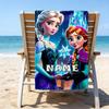1pc Frozen5 Beach Towel with Custom Name, Beach/Swimming/Bath/Picnic/Camping Towel, Suitable for Seaside Beaches